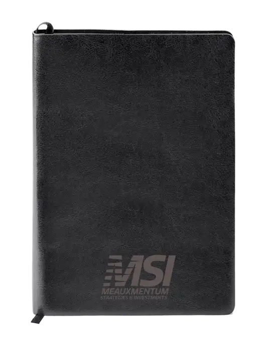 Fabrizio Black Soft Cover 5.75 x 8.125 Journal w/Meauxmentum Logo