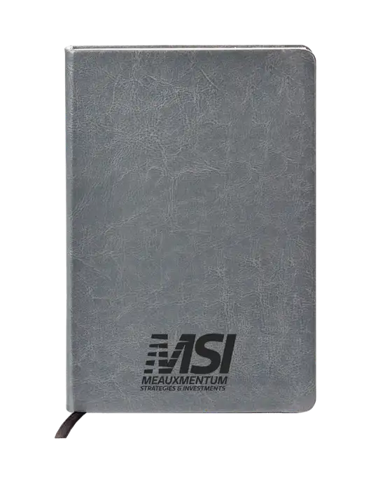 Fabrizio Grey Hard Cover 5.75 x 8.3 Journal w/Meauxmentum Logo