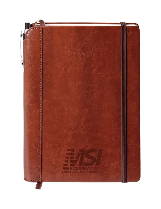 Fabrizio Brown Journal 6.375 x 8.375 Combo w/Meauxmentum Logo