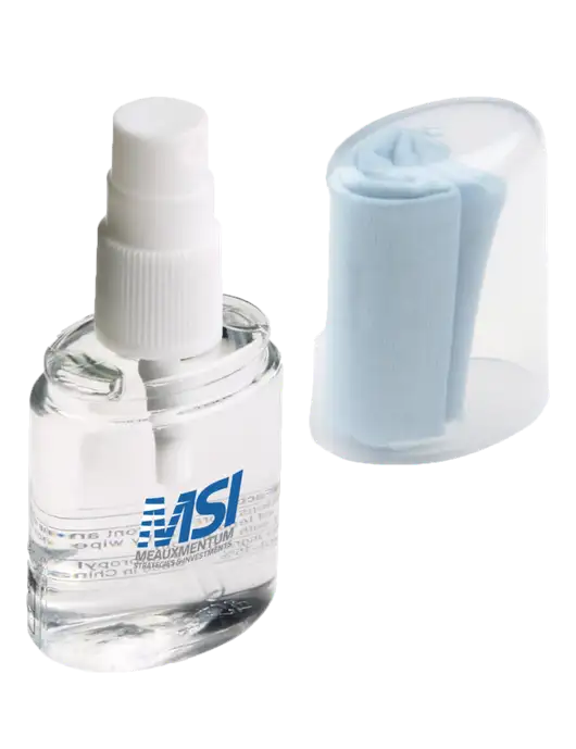 Lens Cleaning Spray & Microfiber Cloth w/Meauxmentum Logo