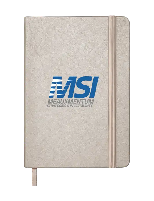 Granite Light Grey Hardcover Journal, 5.62 X  8.37 w/Meauxmentum Logo
