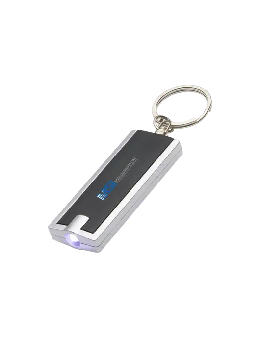Simple Touch Black LED Keychain w/Meauxmentum Logo