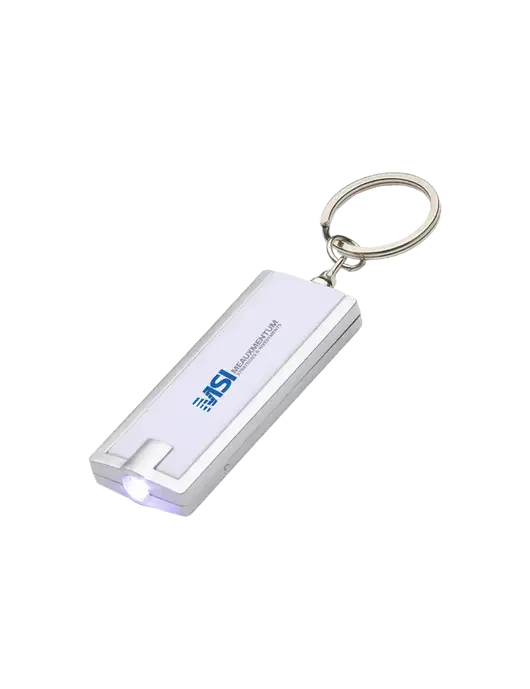 Simple Touch White LED Keychain w/Meauxmentum Logo