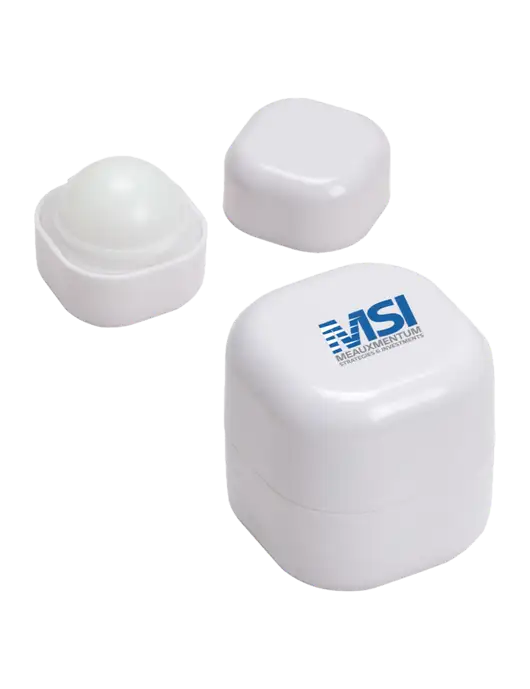 White Chap Cube Vanilla Lip Balm w/Meauxmentum Logo
