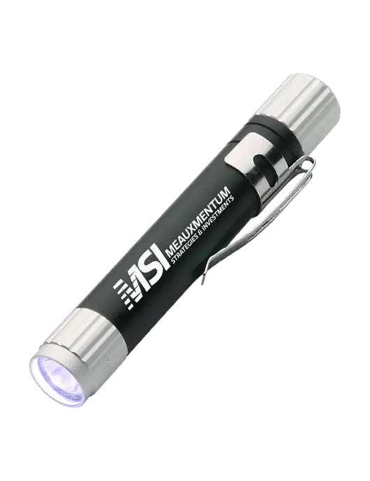 Black Aluminum LED Penlight w/Meauxmentum Logo