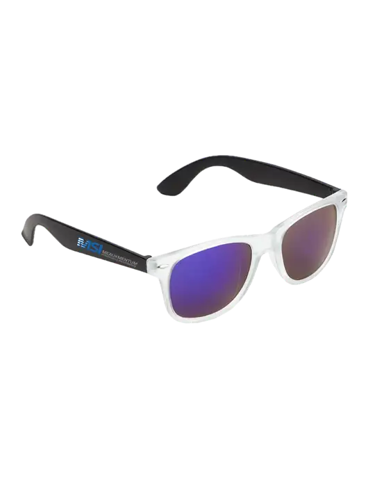 Key West Black Mirrored Sunglasses w/Meauxmentum Logo