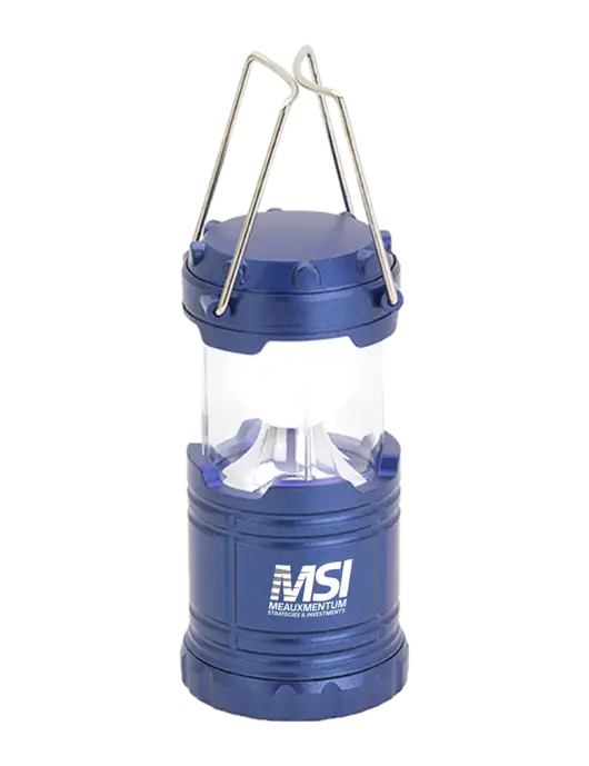 Blue Mini Retro Lantern w/Meauxmentum Logo