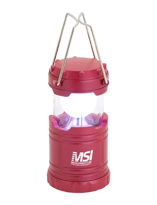 Red Mini Retro Lantern w/Meauxmentum Logo
