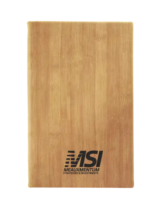 Bamboo Leatherette 5.25 x 8.25 Journal w/Meauxmentum Logo