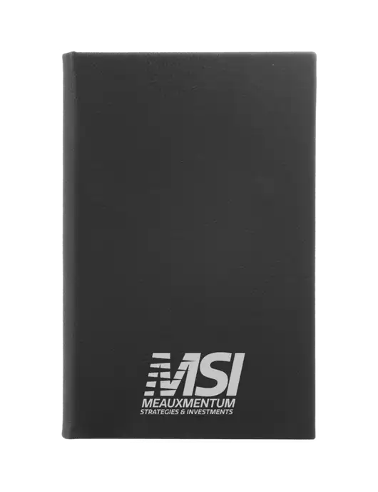 Black Leatherette 5.25 x 8.25 Journal w/Meauxmentum Logo