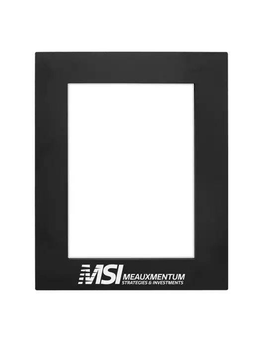 Black Aluminum Photo Frame, 5 x 7 w/Meauxmentum Logo