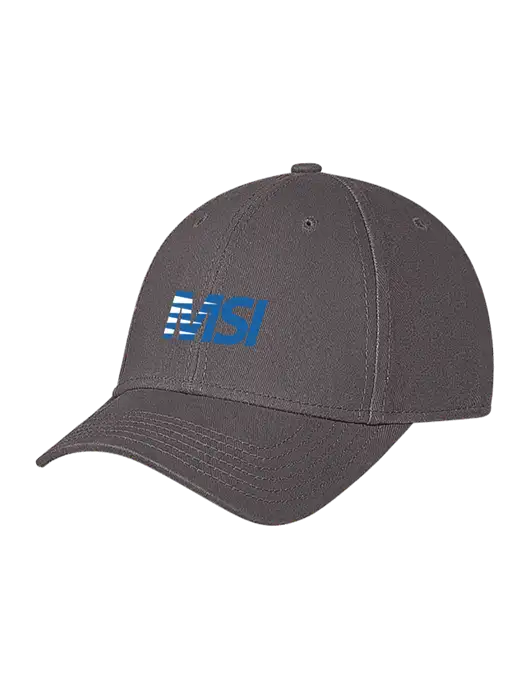 Medium Dark Grey Structured Soft Snap Closure Hook & Loop Cap w/MSI Icon logo
