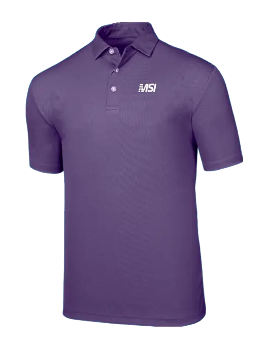 Callaway Birdseye Purple Polo w/MSI Icon logo