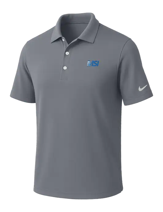 NIKE Medium Grey Dri-Fit Micro Pique Polo w/MSI Icon logo