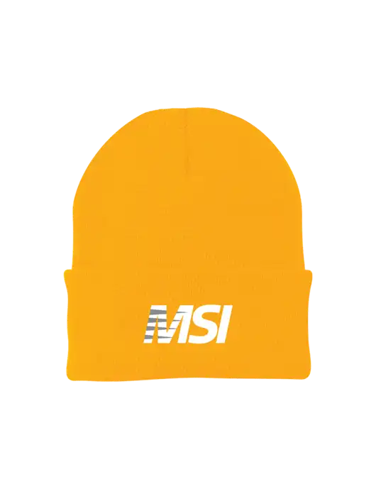 Gold Knit Cap w/MSI Icon logo