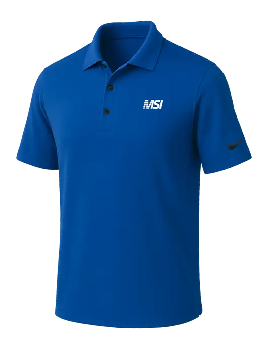 NIKE Dark Royal Dri-Fit Micro Pique Polo w/MSI Icon logo
