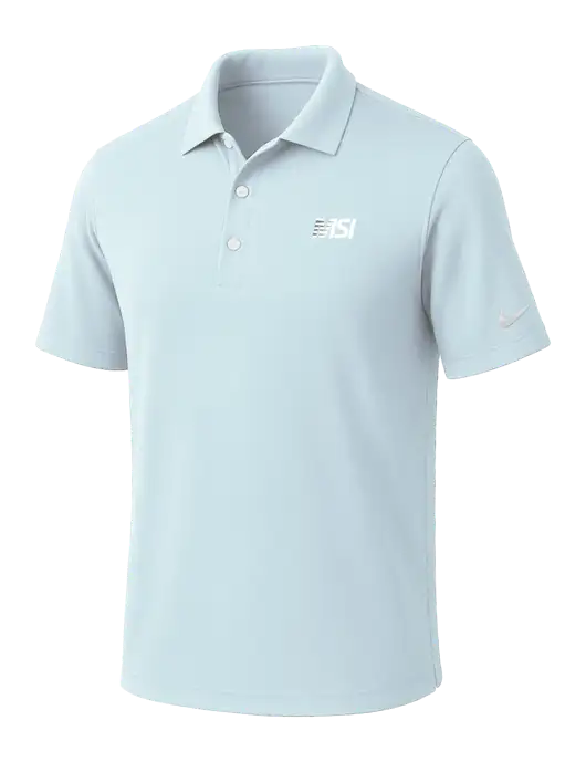 NIKE Very Light Blue Dri-Fit Micro Pique Polo w/MSI Icon logo