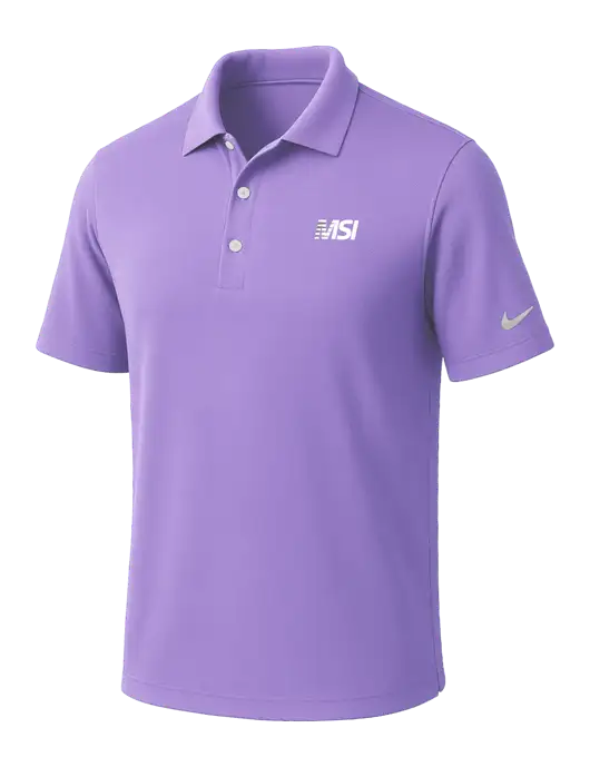 NIKE Light Purple Dri-Fit Micro Pique Polo w/MSI Icon logo