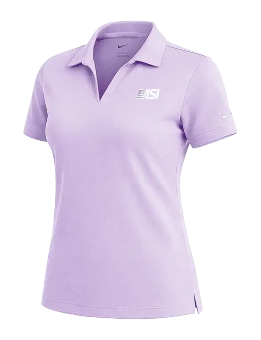 NIKE Light Purple Womens Dri-Fit Micro Pique Polo w/MSI Icon logo