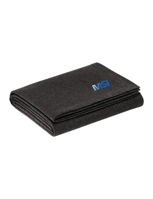 Recycled Charcoal Heather Blanket w/MSI Icon logo