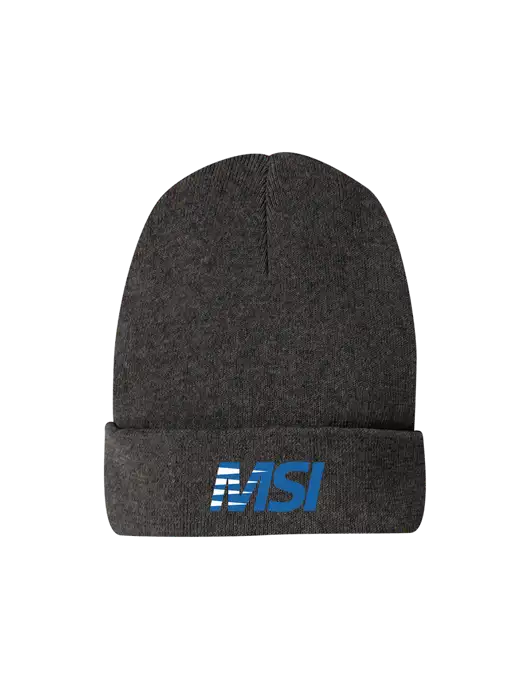 Recycled Charcoal Heather Beanie w/MSI Icon logo