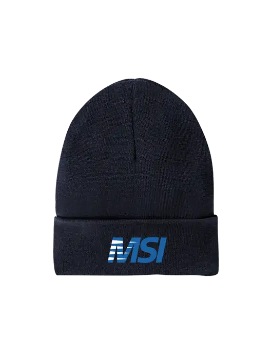 Recycled True Navy Beanie w/MSI Icon logo
