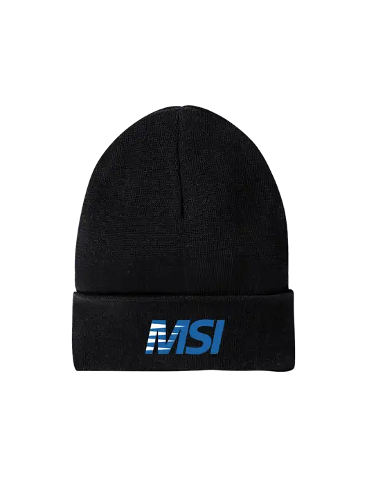 Recycled Black Beanie w/MSI Icon logo