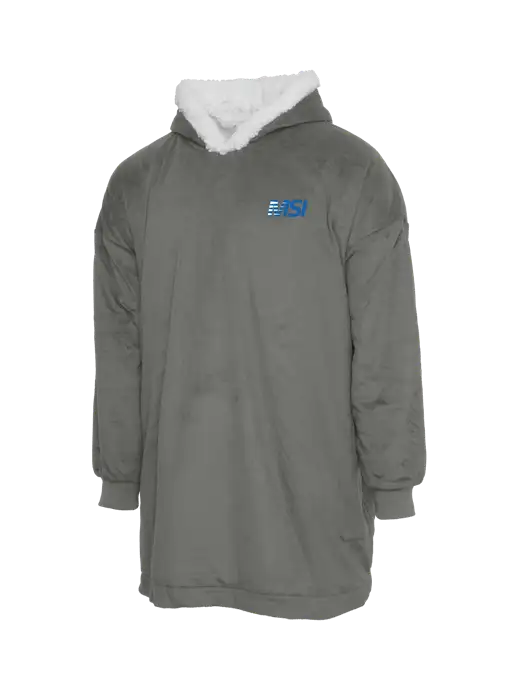 Wearable Lodge Medium Grey Blanket w/MSI Icon logo