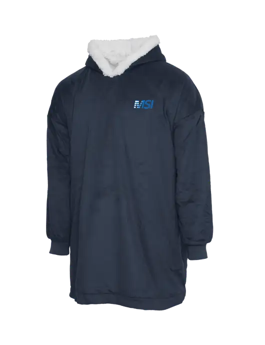 Wearable Lodge Navy Blanket w/MSI Icon logo