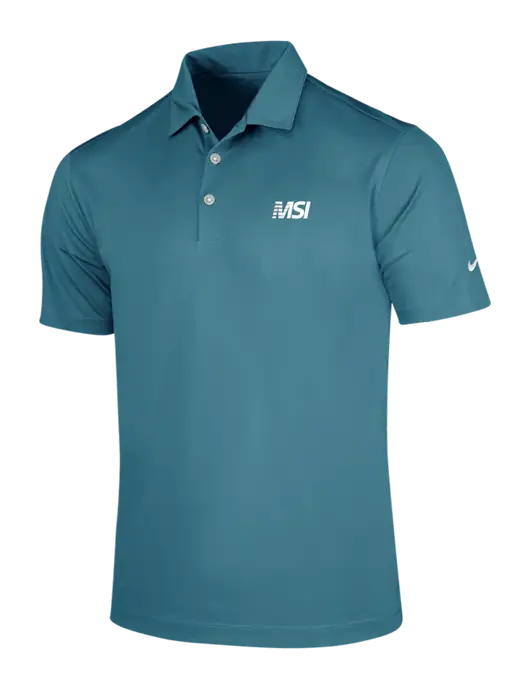 NIKE Dark Teal Dri-Fit Vertical Mesh Polo w/MSI Icon logo