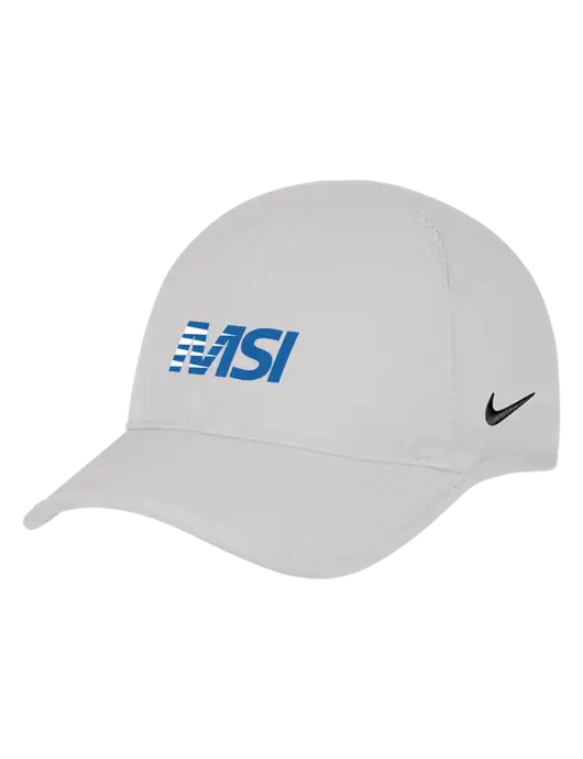 Nike White Featherlight Cap w/MSI Icon logo