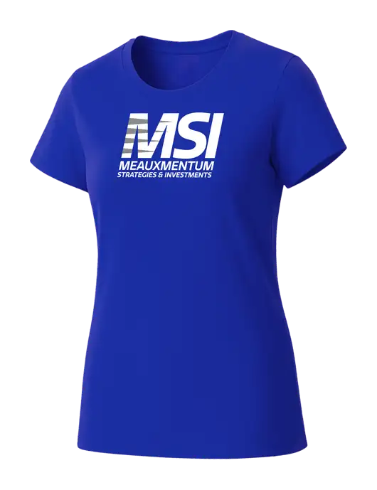 Womens Seriously Soft Royal T-Shirt w/Meauxmentum Logo