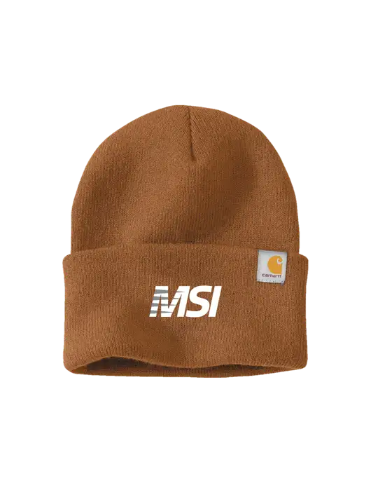 Carhartt Light Brown Watch Cap 2.0 w/MSI Icon logo