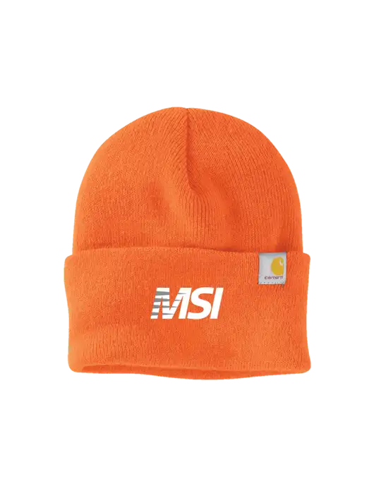 Carhartt Orange Watch Cap 2.0 w/MSI Icon logo