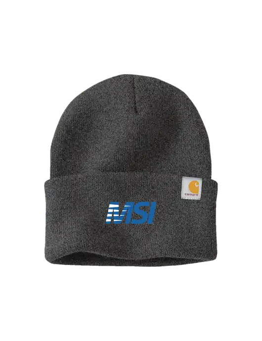 Carhartt Dark Grey Watch Cap 2.0 w/MSI Icon logo
