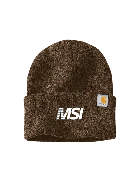 Carhartt Brown Heather Watch Cap 2.0 w/MSI Icon logo