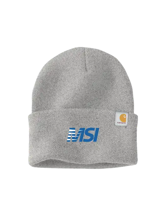 Carhartt Light Grey Heather Watch Cap 2.0 w/MSI Icon logo