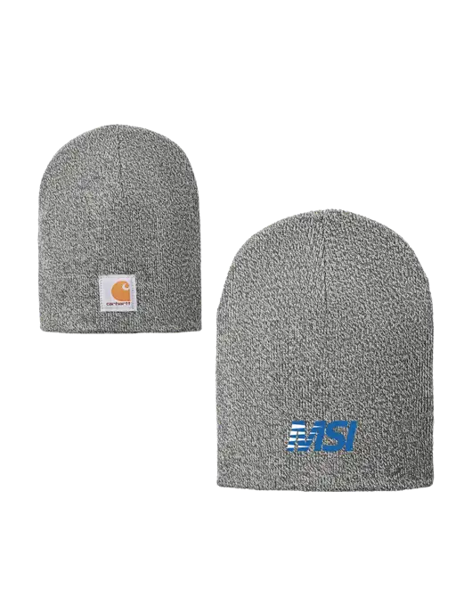 Carhartt Medium Grey Heather Acrylic Knit Hat w/MSI Icon logo