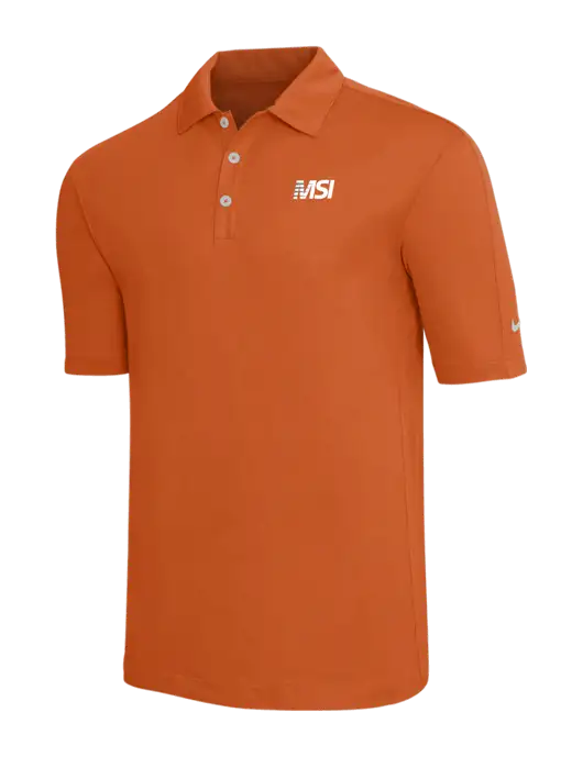 Nike Orange Tech Sport Dri-FIT Polo w/MSI Icon logo