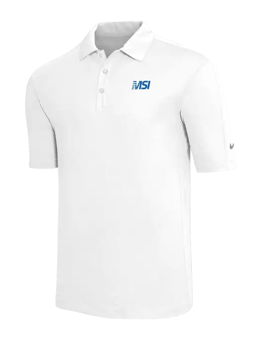 Nike White Tech Sport Dri-FIT Polo w/MSI Icon logo