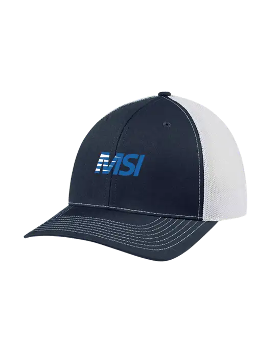 Richardson Adjustable Snapback Original 112 Trucker Cap Navy w/White Mesh w/MSI Icon logo