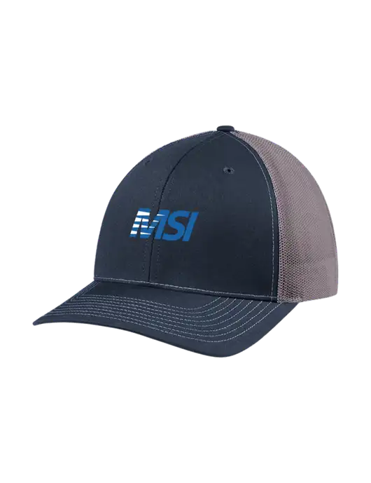 Richardson Adjustable Snapback Original 112 Trucker Cap Navy w/Charcoal Mesh w/MSI Icon logo
