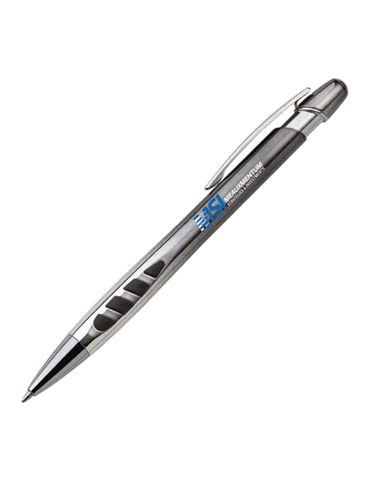 Zenith Gunmetal Ballpoint Pen - Blue ink w/Meauxmentum Logo