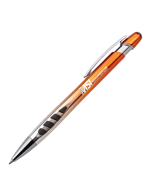 Zenith Burnt Orange Ballpoint Pen - Blue ink w/Meauxmentum Logo