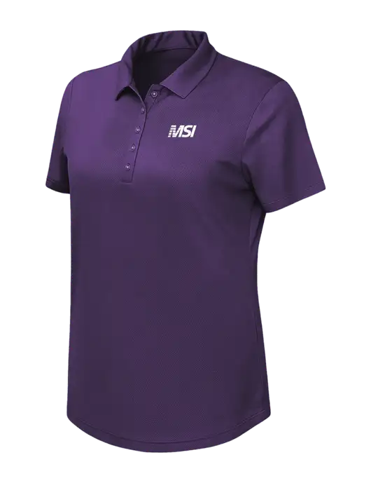 Callaway Womens Birdseye Purple Polo w/MSI Icon logo