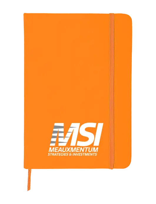 Orange Comfort Touch Bound Journal 5" X 7" w/Meauxmentum Logo