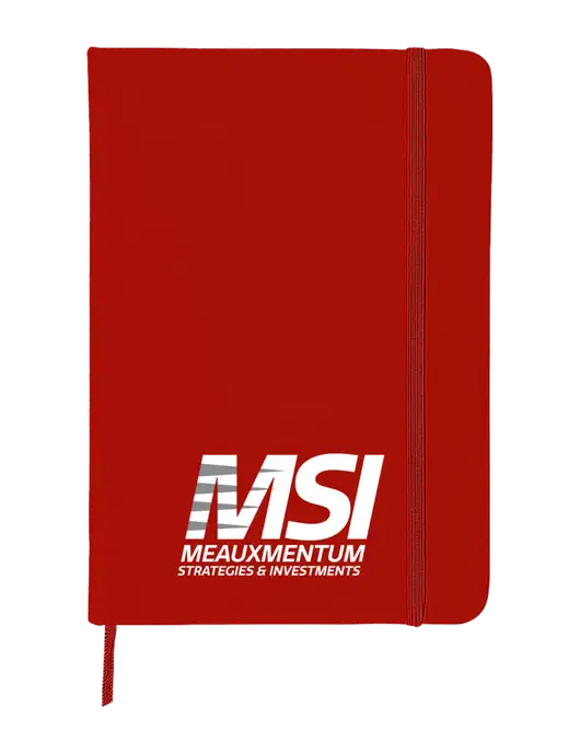 Red Comfort Touch Bound Journal 5" X 7" w/Meauxmentum Logo