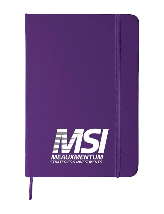 Purple Comfort Touch Bound Journal 5" X 7" w/Meauxmentum Logo