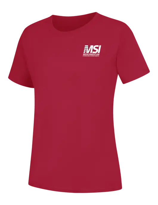 Womens Red Core Blend Tee w/Meauxmentum Logo