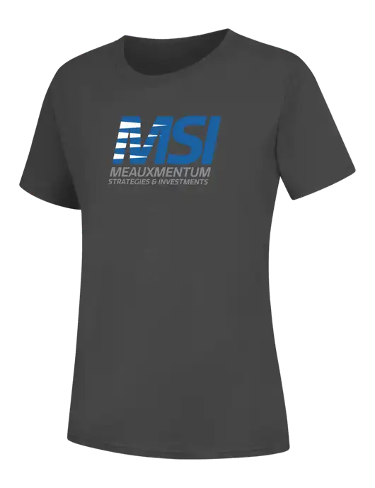 Womens Charcoal Core Blend Tee w/Meauxmentum Logo